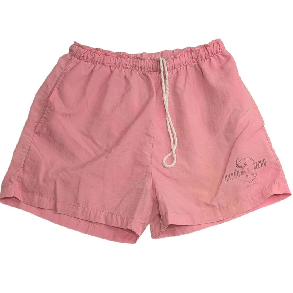 Island Gecko Made in Hawaii Women's Pink Casual Adjustable Drawstring Shorts